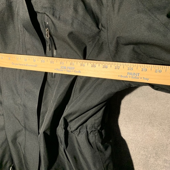 Lands End faux fur lined black Womens Winter Jacket Sz S *small distressed area* - Picture 3 of 10